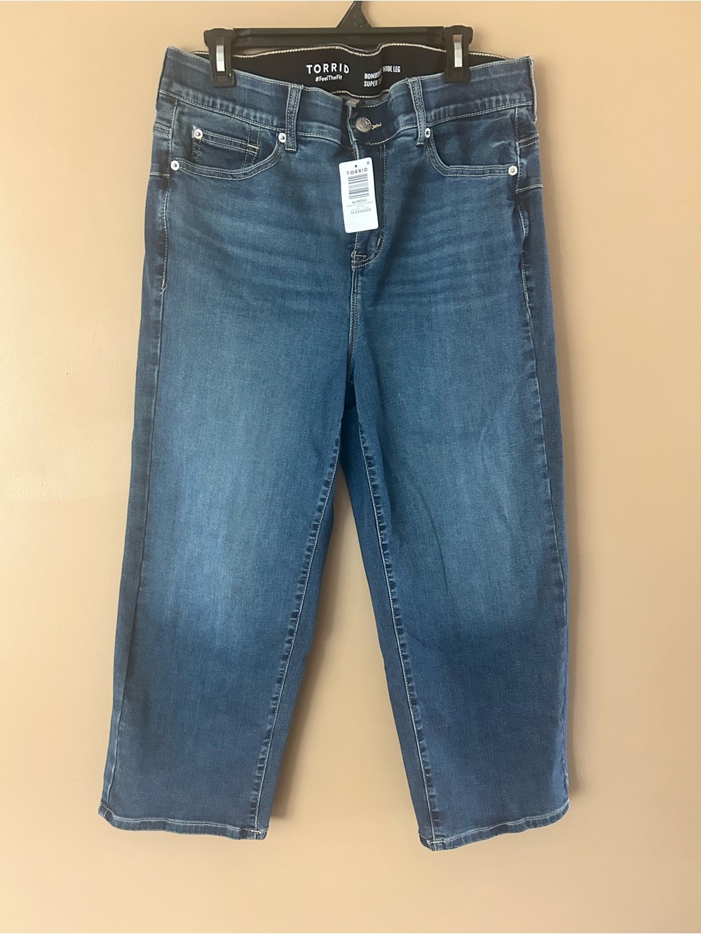torrid Blue Wide Leg Cropped Jeans